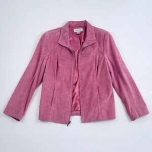 Preston of New York Suede Leather Zip Front Jacket